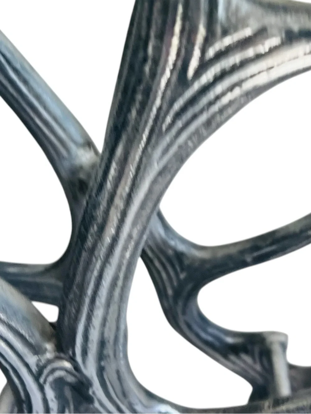 ASPEN Pewter Aluminum ANTLER STAG - 6 Bottle Wine Rack